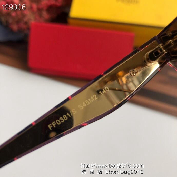 FENDI芬迪 原版 FENDI 走秀款 官網新品 女款太陽鏡 FF0381S  lly1518